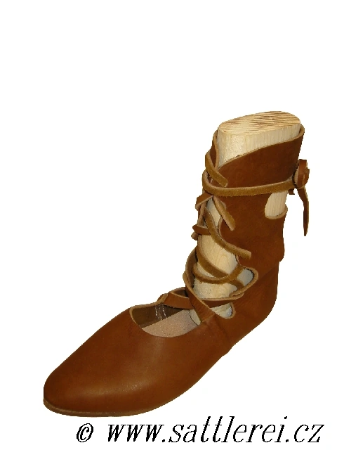 Historická obuv dámská keltská, raně středověká bota
